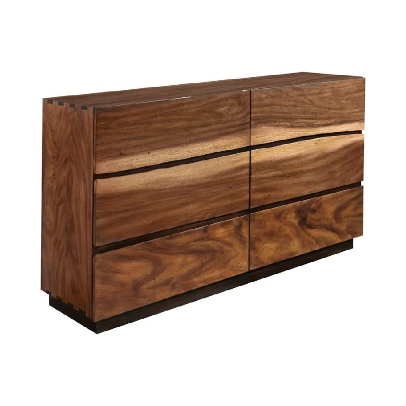 Winslow - 6-Drawer Dresser - Smokey Walnut Tunics Solid Classic