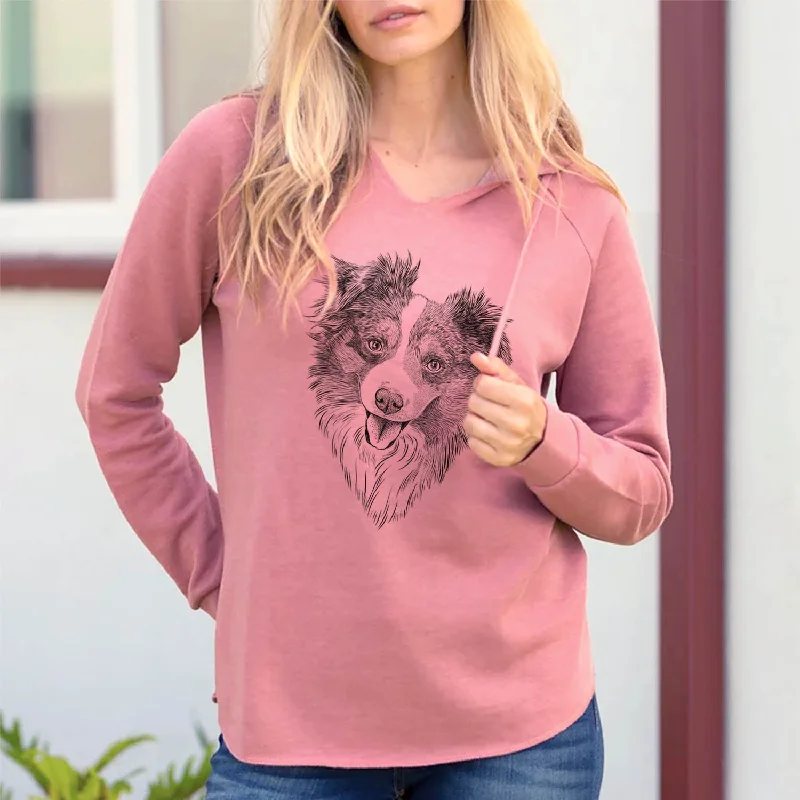Doc the Mini Aussie - Cali Wave Hooded Sweatshirt Hoodie with Cuffed Sleeves Snug Secure