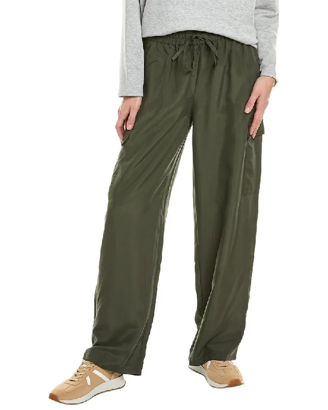 EILEEN FISHER Cargo Silk Pant Formal Stretch Pants
