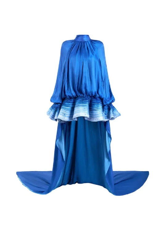 SACRED BLOOM DRESS IN BLUE Maxi Flowy Bohemian