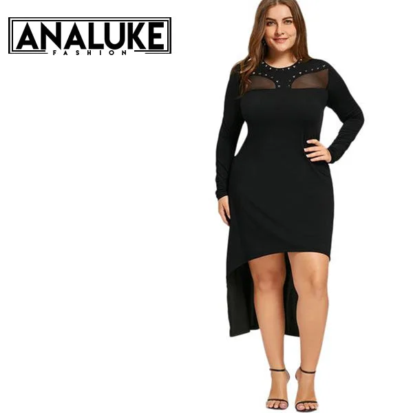 Long Sleeve Pencil Party Dress Tunics Satin smooth