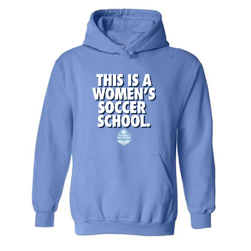 UNC - NCAA Women's Soccer : Tessa Dellarose - Classic Shersey Hooded Sweatshirt Hoodie with Tied Waist Feminine Flattering