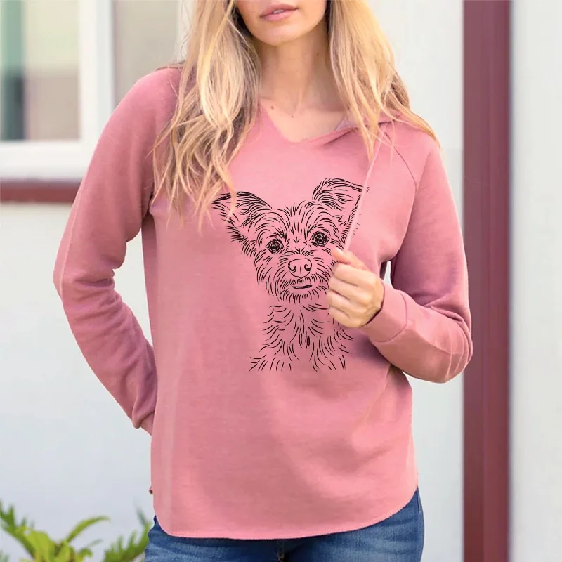 Bingo the Yorkshire Terrier - Cali Wave Hooded Sweatshirt Hoodie with Emblem Brand Identity