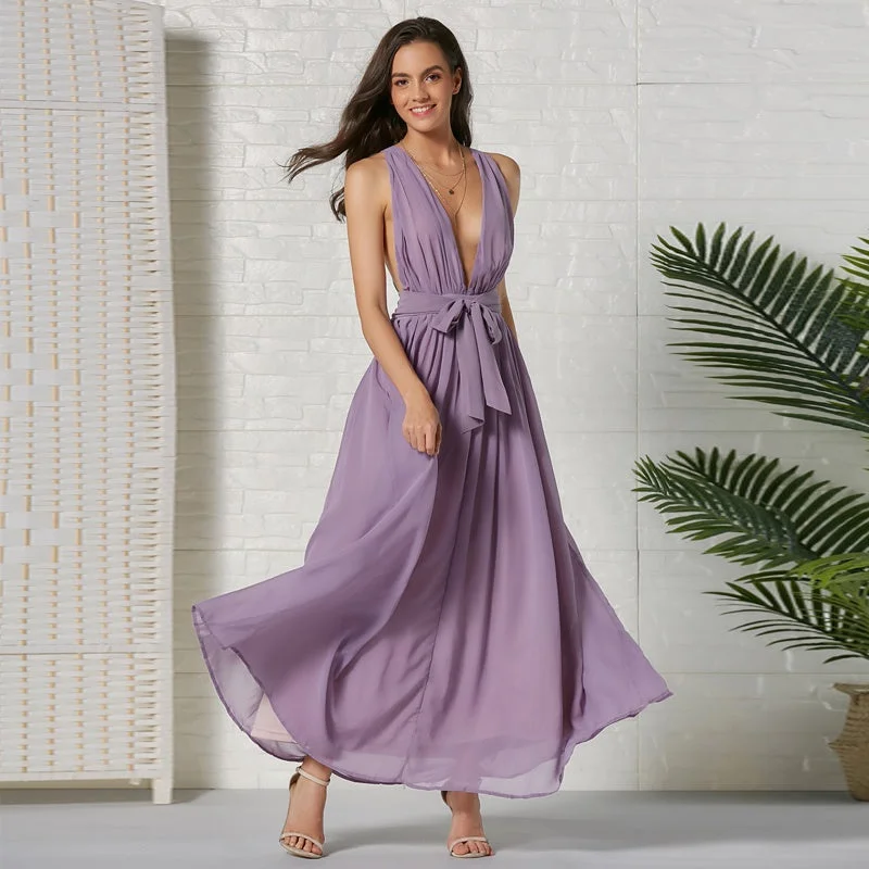 KittenAlarm - Sexy Women Fashion Maxi Long Multiway Bridesmaids Bow waist Party Dresses Robe Longue Femme Tunics Yoga stretchy