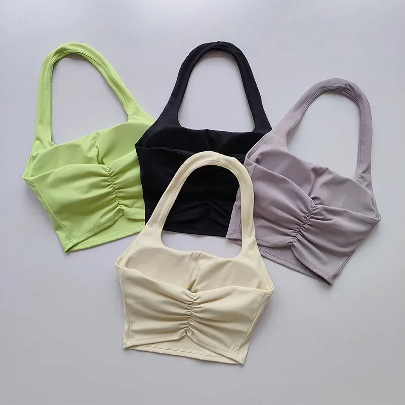 Fitness Bra Workout Tops Gym Fitness Sports Bras Sexy Athletic Sport Bra Women Backless Gym Yoga Crop Top Rayon Fabric Velvet Fabric Corduroy Fabric