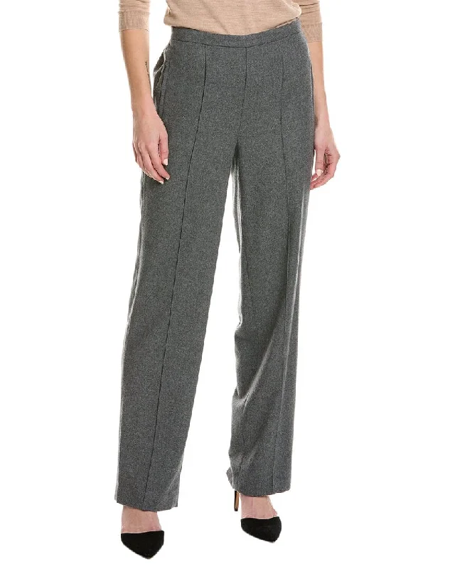 Vince Mid-Rise Wool-Blend Wide Leg Pant Formal Linen Trousers