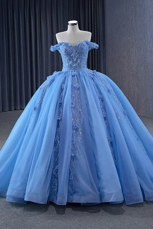 Elegant Sequins Ball Gown Sweetheart Lace Up Appliques Evening Party Dresses Tunics Versatile stylish