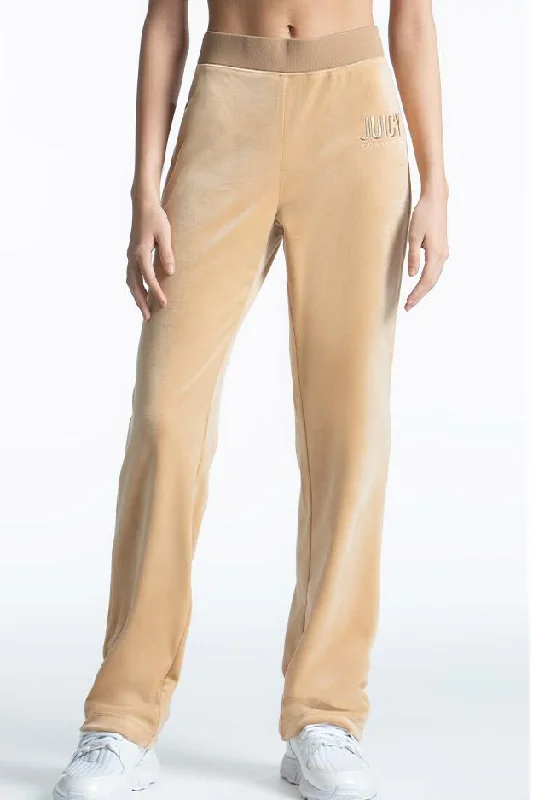 Classic Velour Track Pants Formal Wide-Leg Pants