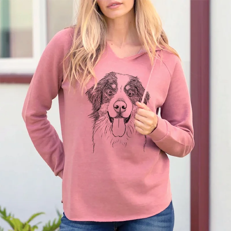 Blaze the Bernese Mountain Dog - Cali Wave Hooded Sweatshirt Hoodie with Embroidery Detailed Premium