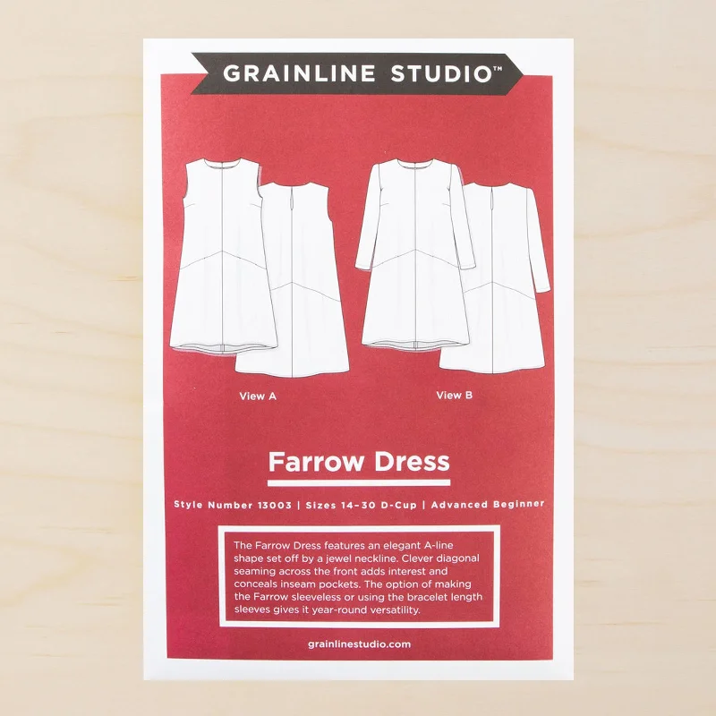 Grainline Studio Farrow Dress 14-30 A-Line Day Work
