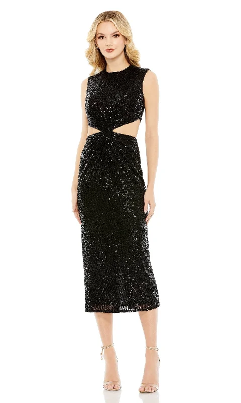 Mac Duggal High-Neck Midi Sequin Party Dress 27022 Tunics Recommended stylist