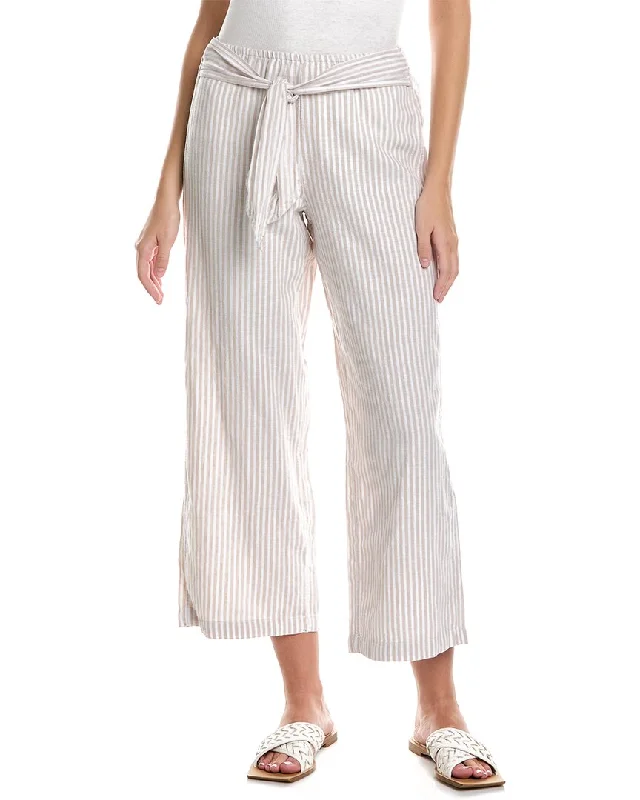 beachlunchlounge Florencia Linen-Blend Pant Soft Stretch Trousers