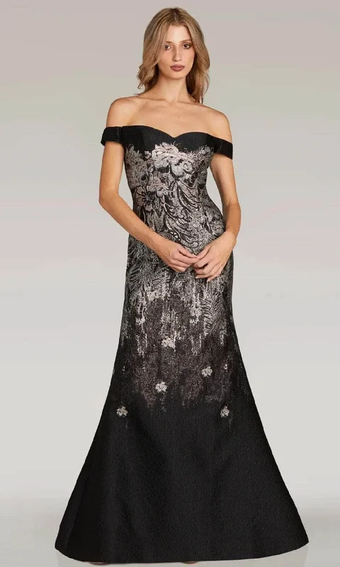Gia Franco 12322 - Floral Trumpet Evening Dress sweetheart Neckline Romantic