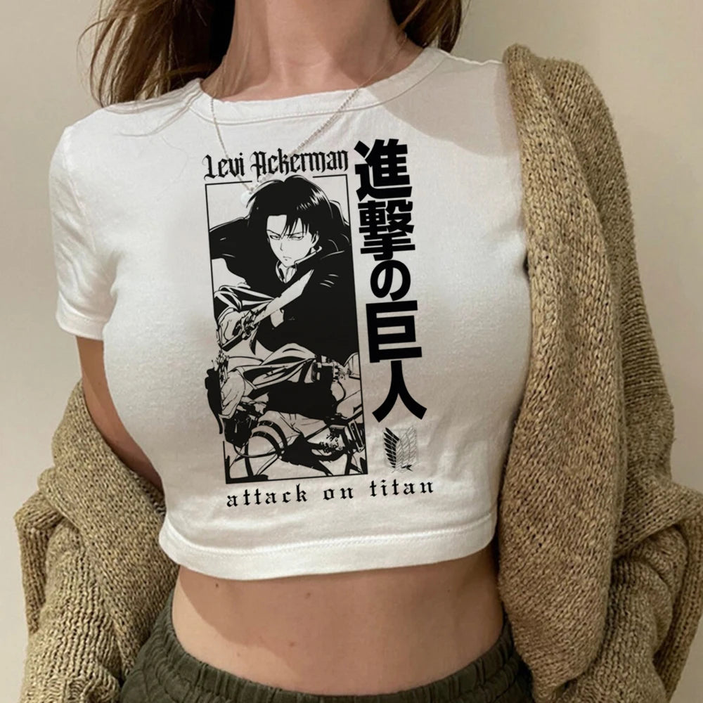 Attack on Titan Crop Top Layered Multi-layer Single Layer