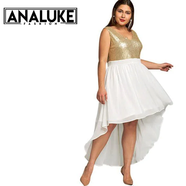 V-Neck Sleeveless Elegant Party Dress Peplum Ruffle Cocktail