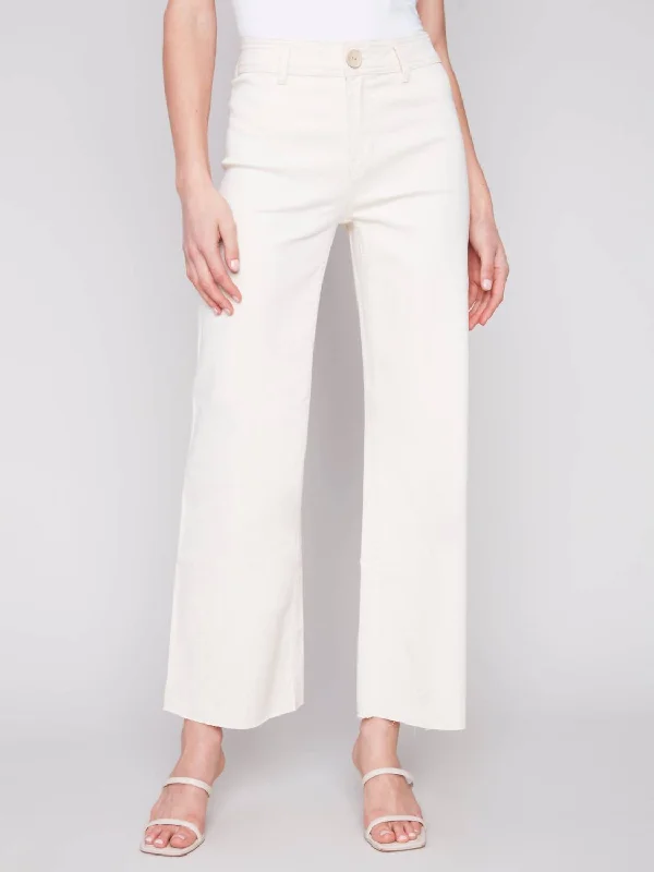 Wide Leg Linen Pants In Natural Soft Sweatpants Style