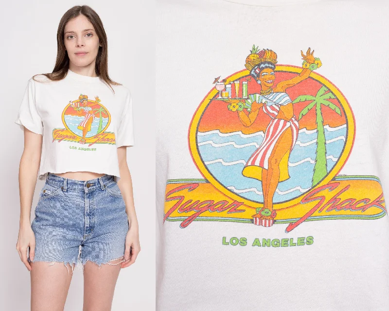 80s Sugar Shack Crop Top Tourist Tee - Medium Anti-Shrink Durable Soft