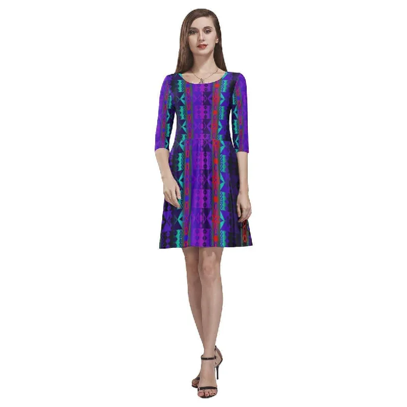 Inside the Warrior's Society Lodge Tethys Half-Sleeve Skater Dress Tunics Top rated