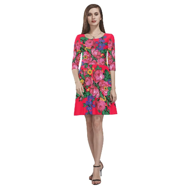 Kokum's Revenge- Dahlia Tethys Half-Sleeve Skater Dress Tunics stripes playful