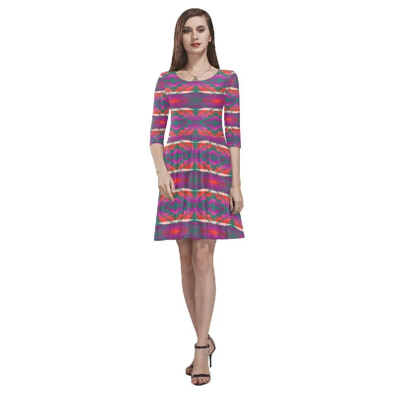 Great Lakes War Party Tethys Half-Sleeve Skater Dress Tunics Occasion special