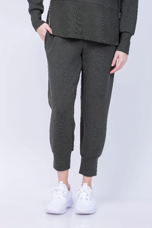 Varley The Slim Cuff Pant 25" in Olive Marl Formal Stretch Pants