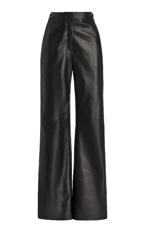 Vesta Pant in Black Nappa Leather Soft Stretch Pants