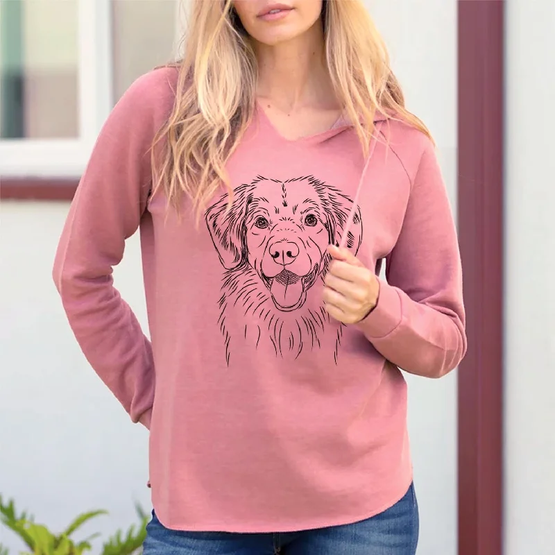 Weston the Nova Scotia Duck Tolling Retriever - Cali Wave Hooded Sweatshirt Hoodie with Batwing Sleeves Loose Dramatic