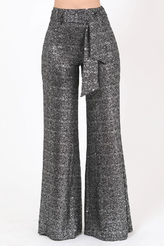 Shiny Paillette Pants Comfortable Maternity Pants