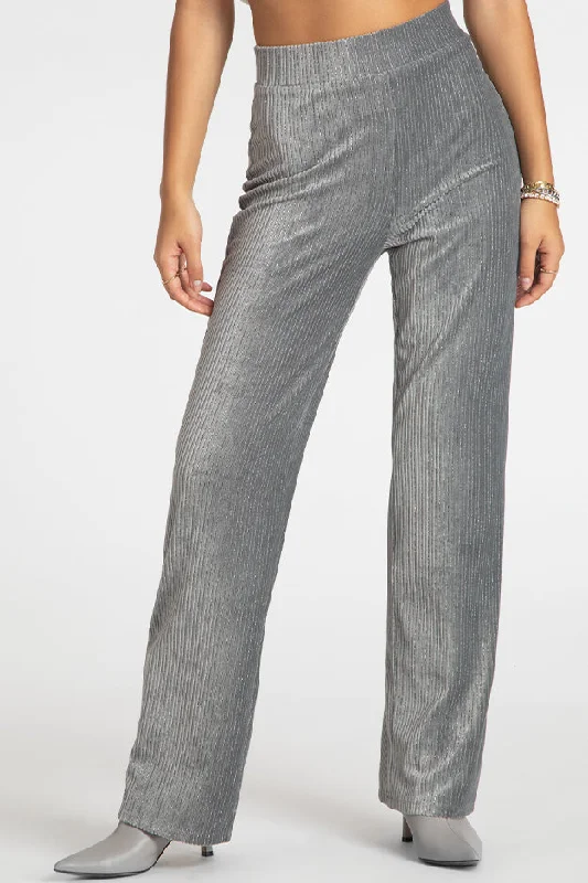 Shimmery Corduroy Velour Pants Lightweight Jogger Pants