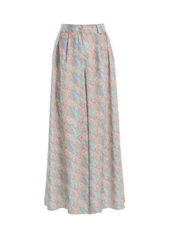 Printed Super Wide Pants Fashionable Work Pants