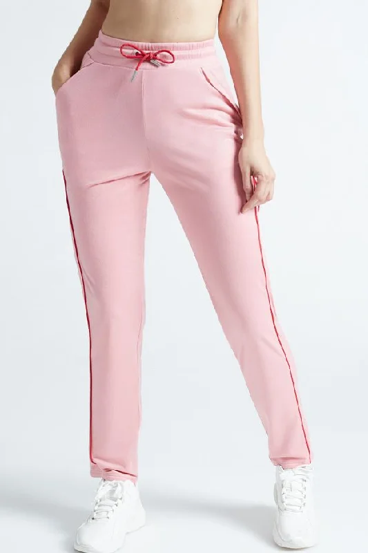 Piping Tricot Track Pants Soft Sweatpants Style