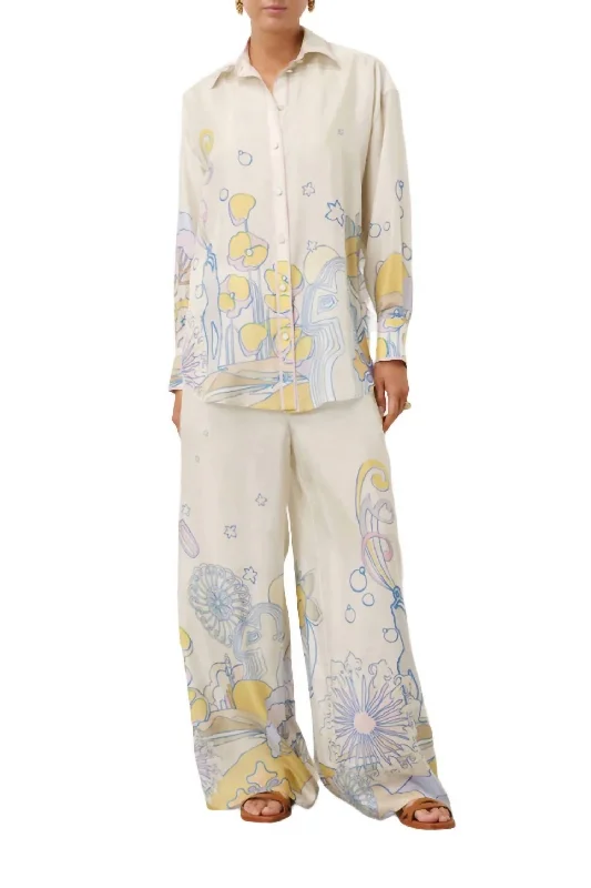Pop Relaxed Pant In Watercolor Multi Cozy Lounge Pants