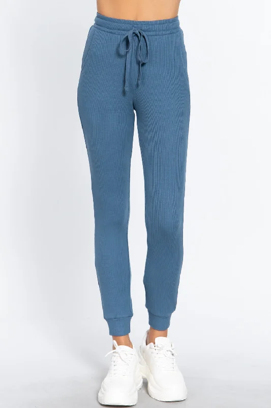 Waist Band Side Pocket Thermal Pants Stylish Harem Pants