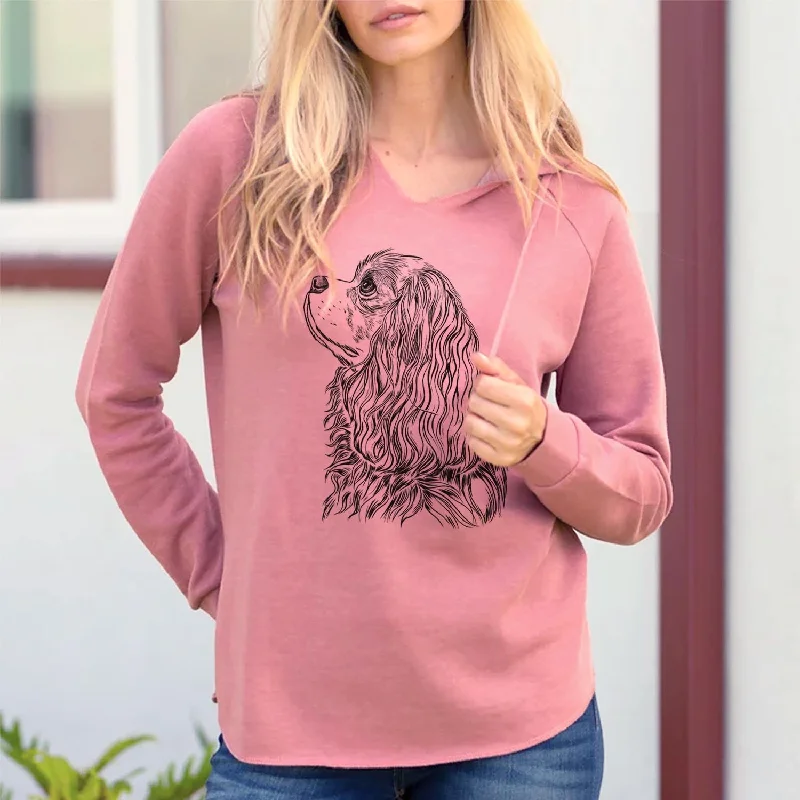 Profile Cavalier King Charles Spaniel - Cali Wave Hooded Sweatshirt Hoodie with Fur Luxurious Winter