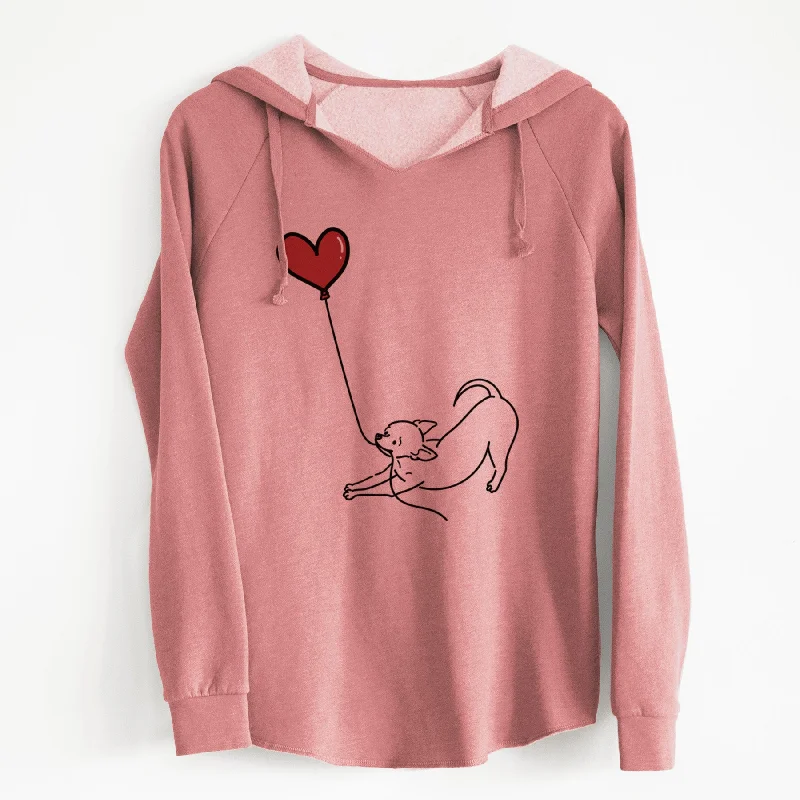 Chihuahua Heart String - Cali Wave Hooded Sweatshirt Zip Hoodie Drawstring Kangaroo Pocket