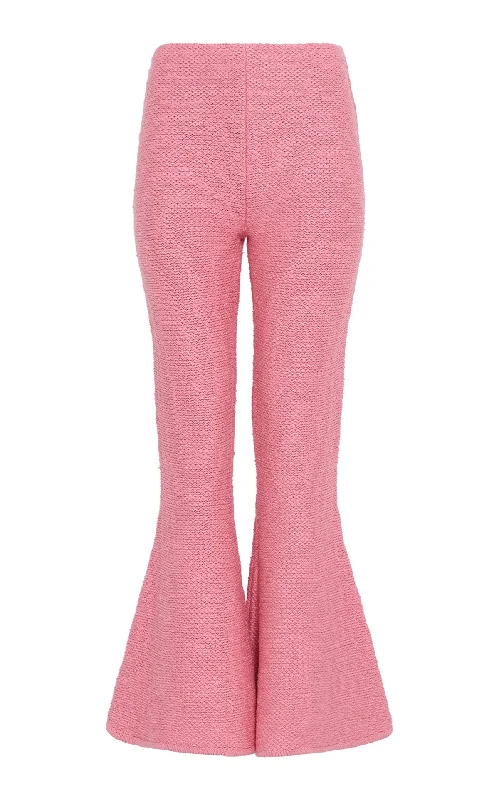 Karpo Flare Cropped Knit Pant in Rosa Cashmere Silk Stylish Harem Pants