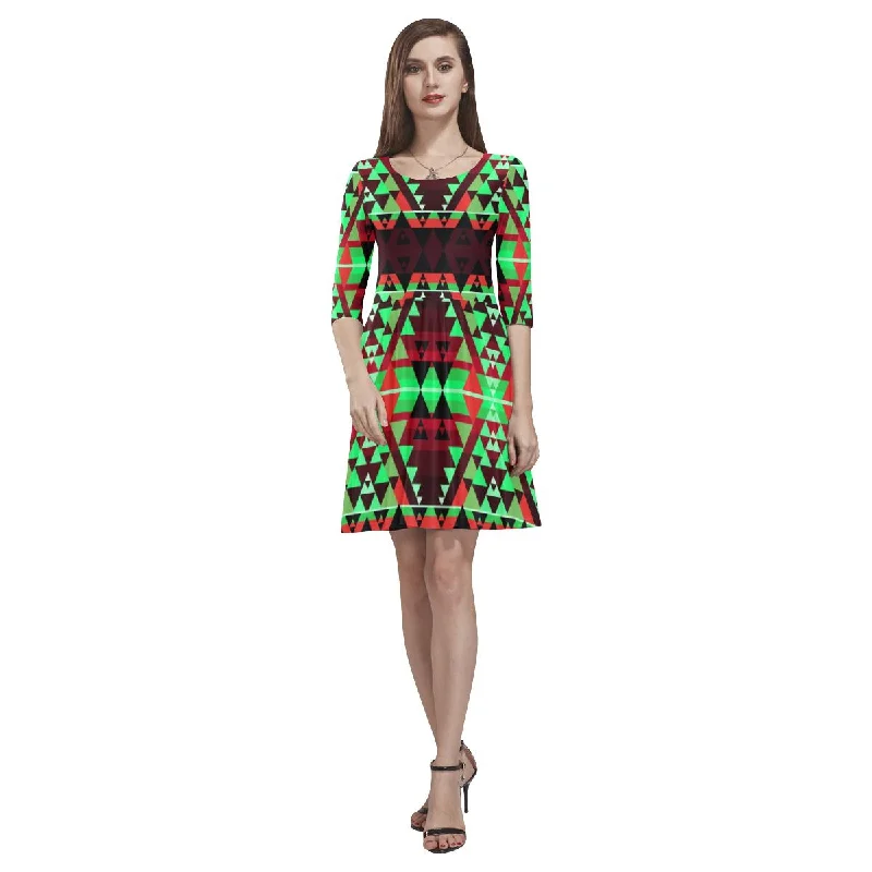 Writing on Stone Enemy Chase Tethys Half-Sleeve Skater Dress Tunics Bestseller popular