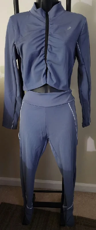 Activewear - Crop Top & Pants Sets Silk Blend Satin Velvet