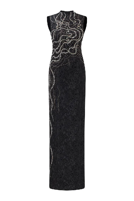 HIGH NECK SLEEVELESS A-LINE DRESS Tunics Plaid country