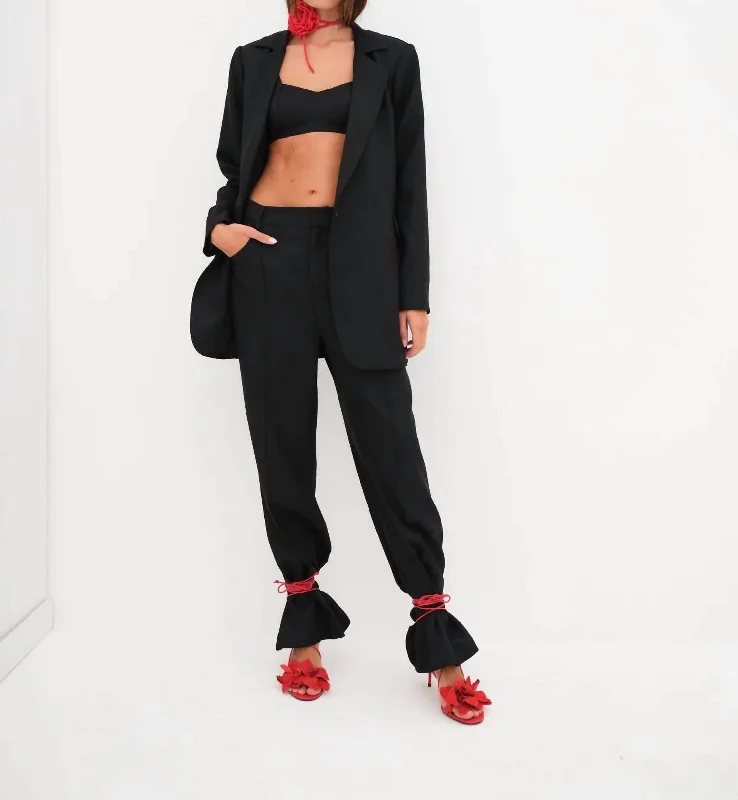 Shannon Pant In Black Cozy Full-Length Pants