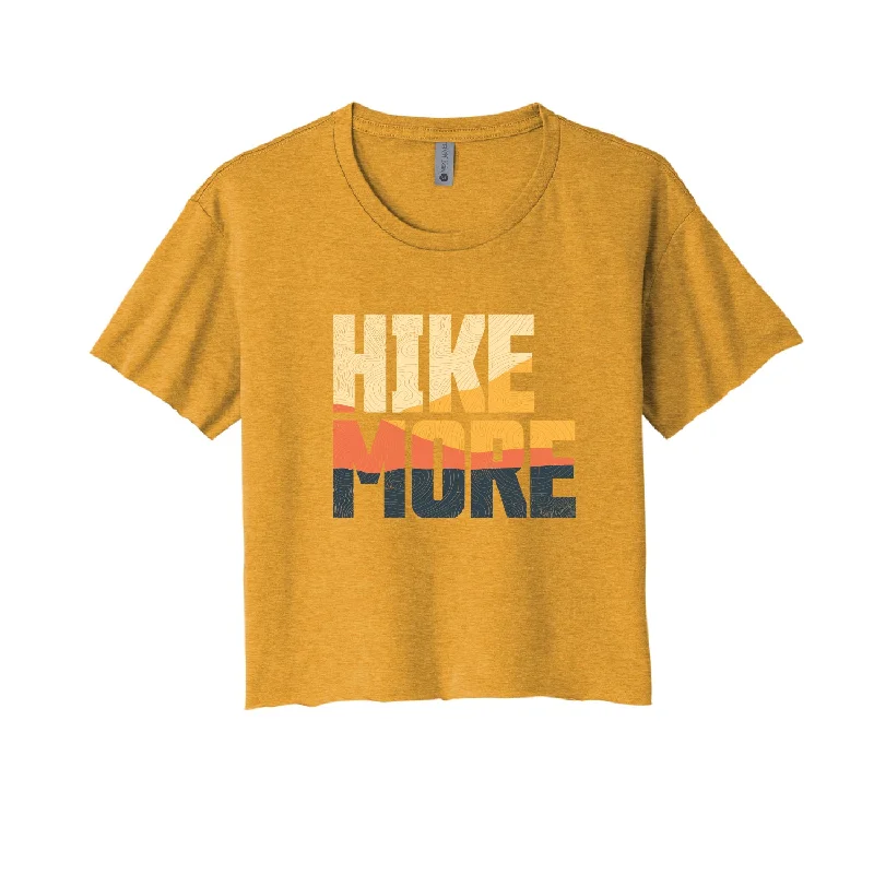 Hike More Women's Crop Top Collared Crew Neck Turtle Neck