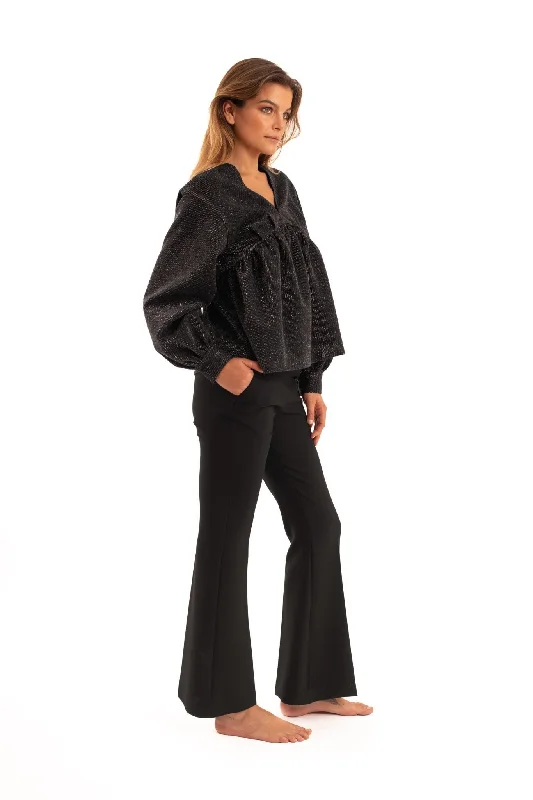 Black Flare Pants Fashionable Track Pants