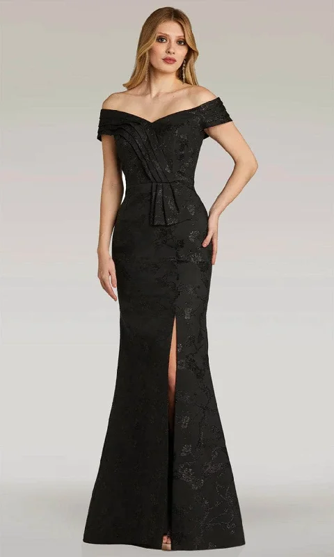 Gia Franco 12252 - Off Shoulder High Slit evening Dress Tunics Winter warm