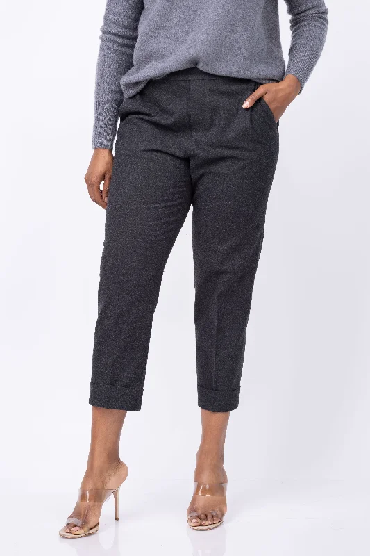Brochu Walker Westport Brushed Pant in Dark Charcoal Melange Chic Black Leggings
