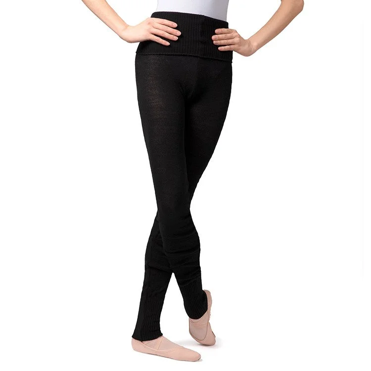 T0105 - Bloch Full Length Roll Waist Womens Warmup Pant Comfortable Fleece Pants
