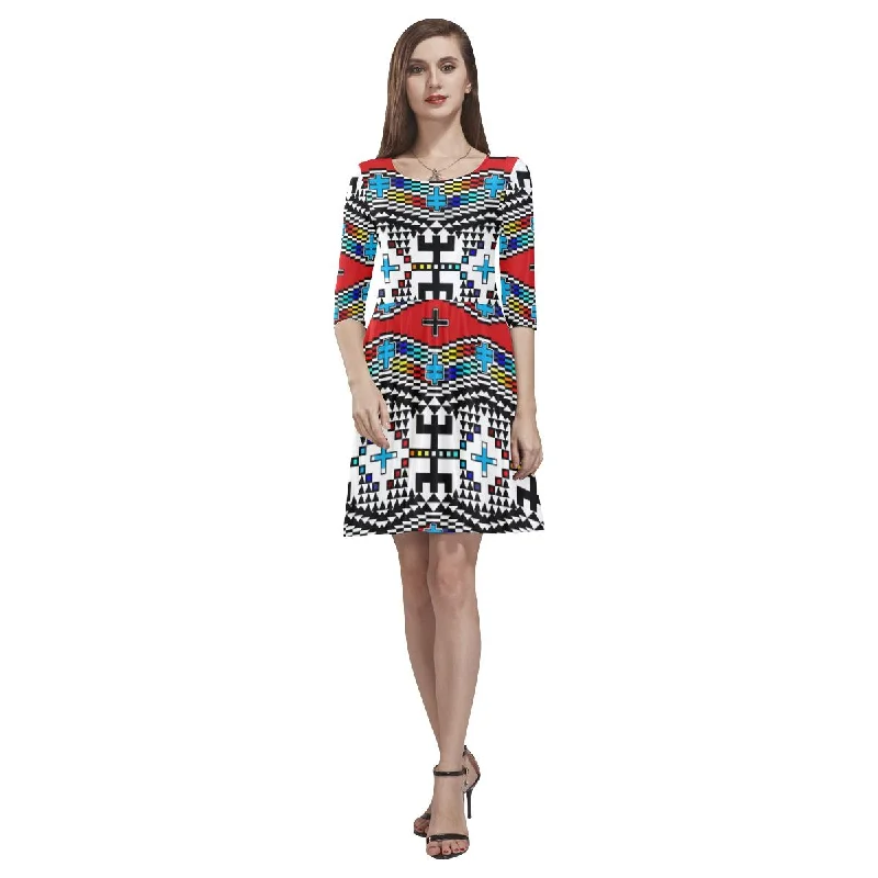 Dragonflies Tethys Half-Sleeve Skater Dress Tunics Trousers formal