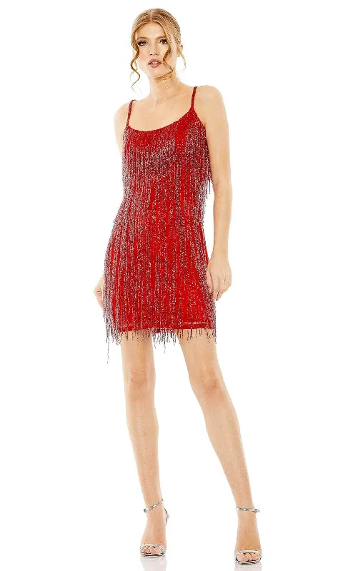 Mac Duggal 5935 - Fringe Sheath Evening Dress Tunics Running lightweight