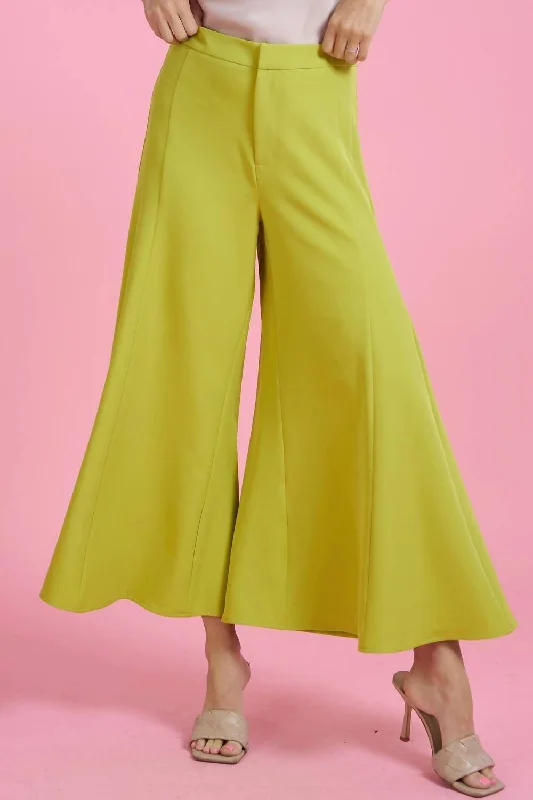 Time To Shine Pants In Lime Green Formal Stretch Pants