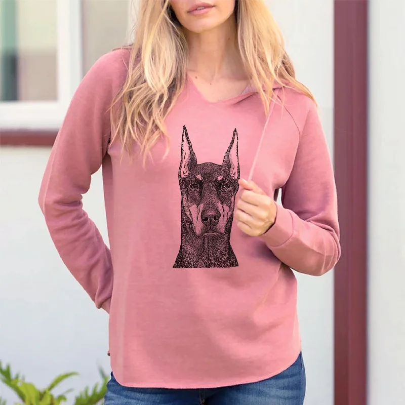 Drake the Doberman Pinscher - Cali Wave Hooded Sweatshirt Hoodie with Embroidery Detailed Premium