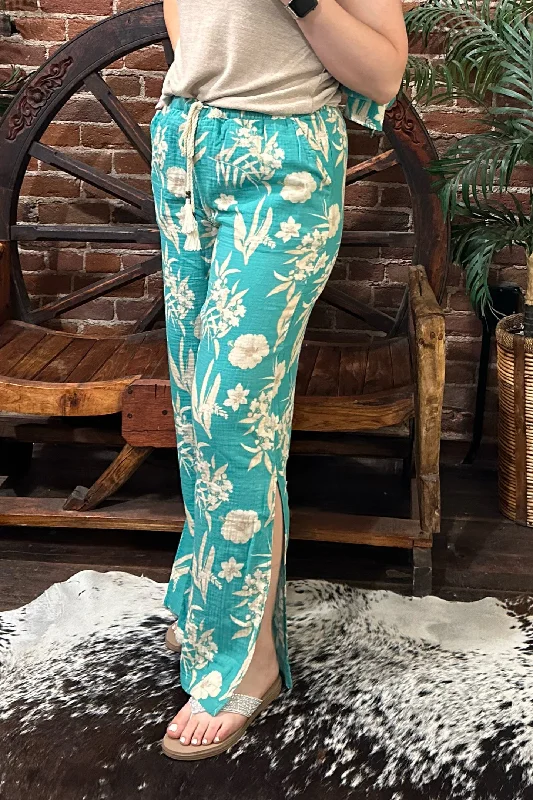 Tahitian Tropics Wide Leg Pant by PJ Salvage Warm Wool Trousers